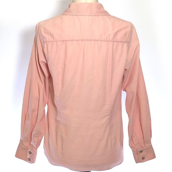 J. Jill Women's Peach Corduroy Button-Up Top - Picture 3 of 7